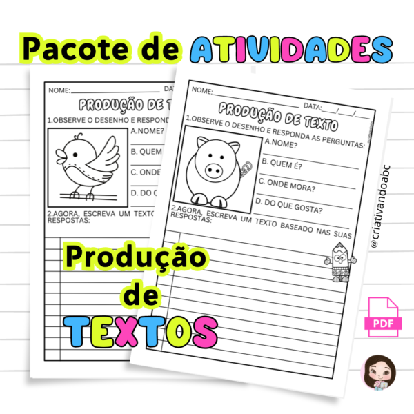 Atividades produção de textos