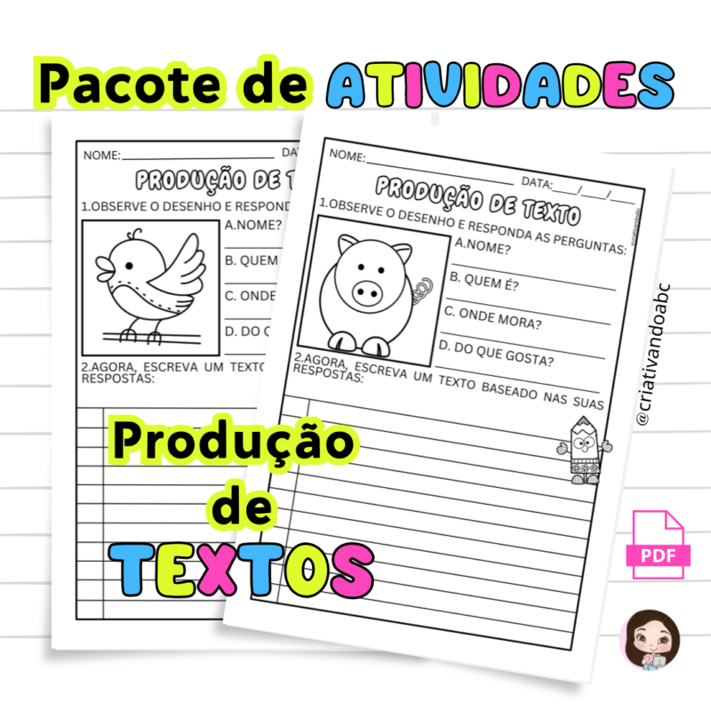 Atividades produção de textos