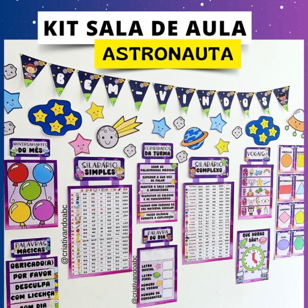 Kit sala tema astronauta