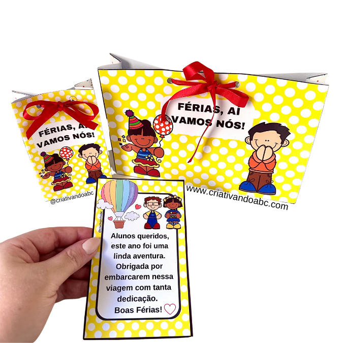 lembrancinha férias escolares