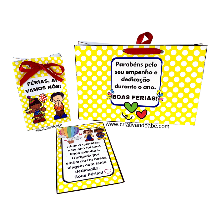 Kit lembrancinha férias escolares