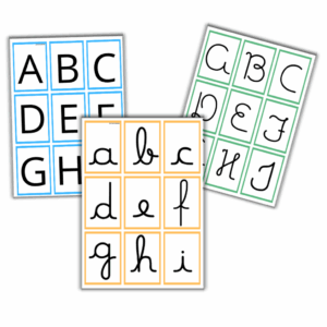 Alfabeto móvel 3 tipos de letras