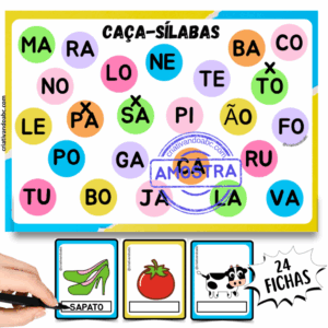 ATIVIDADE PARA ALFABETIZÇÃO CAÇA-SÍLABAS