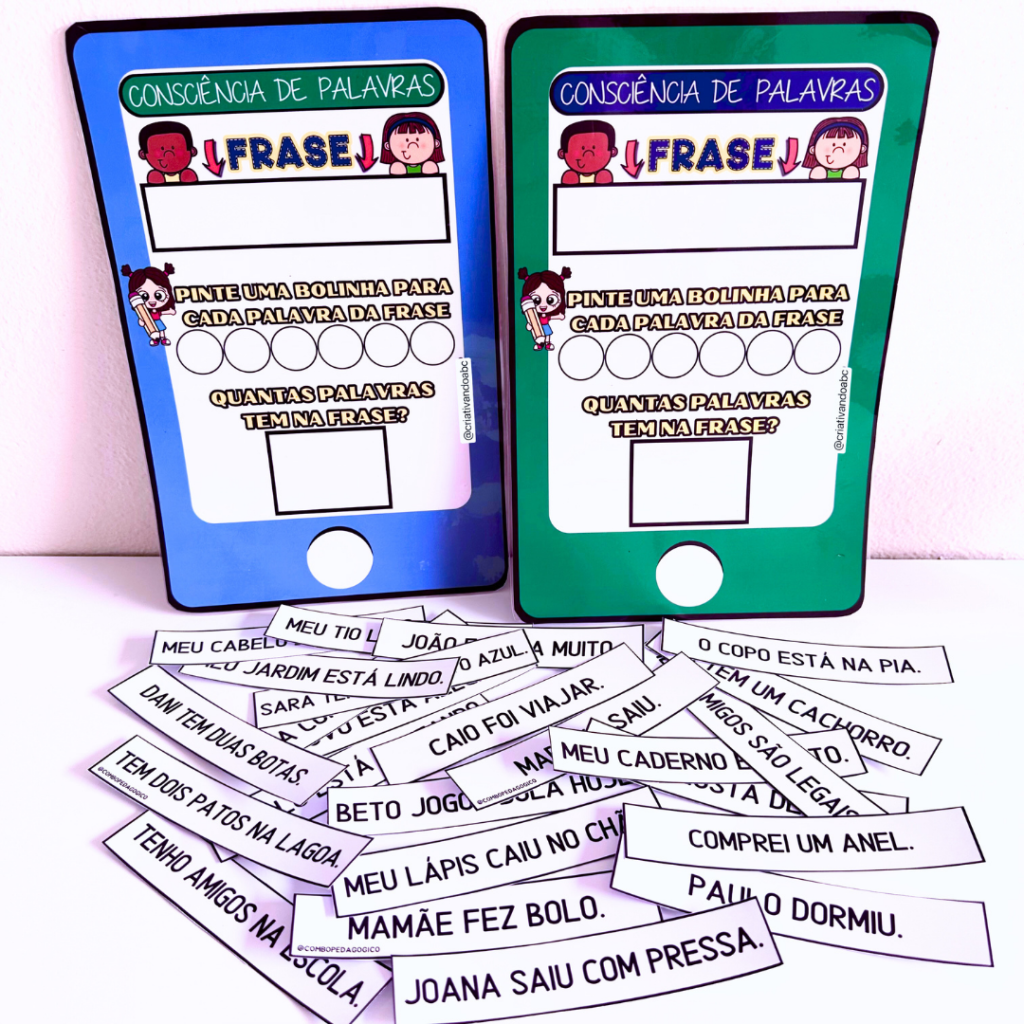 atividade de contar palavras em frases