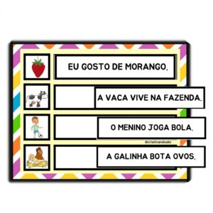 Encontre a frase, frase correspondente, pareamente imageme frase, atividade com frases