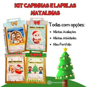 Kit Capas e Alças para Envelopes - Tema Natal