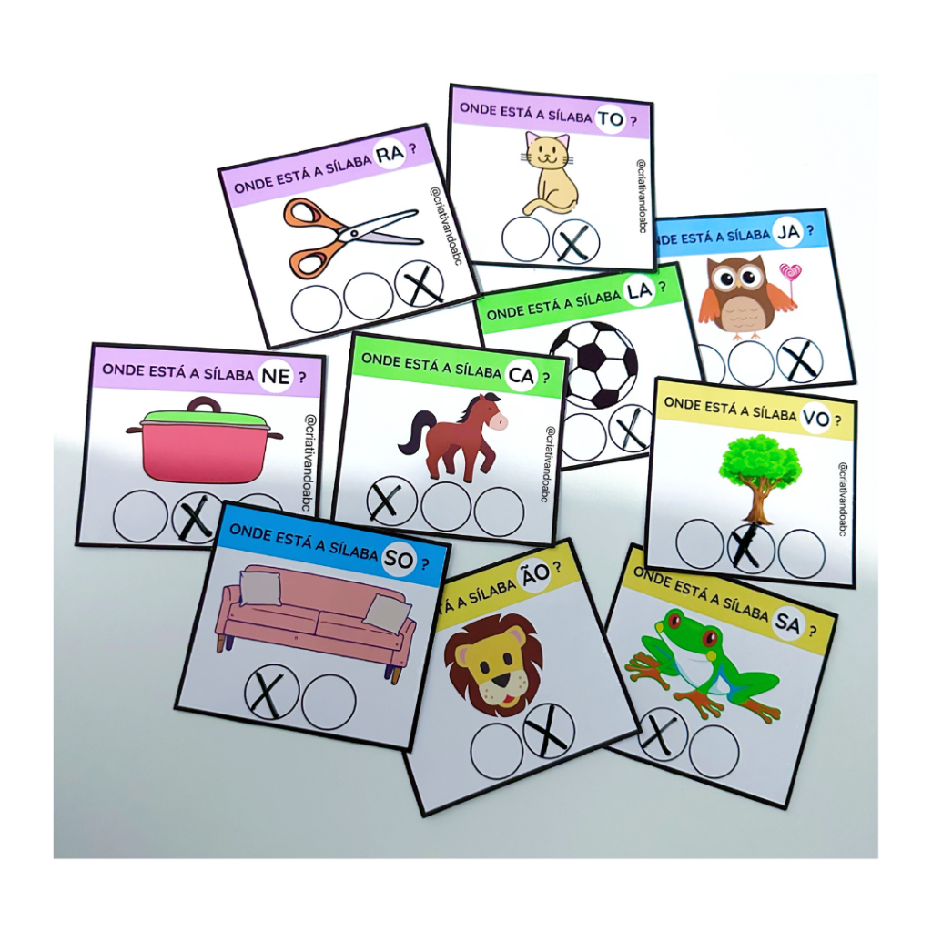 atividde com sílabas