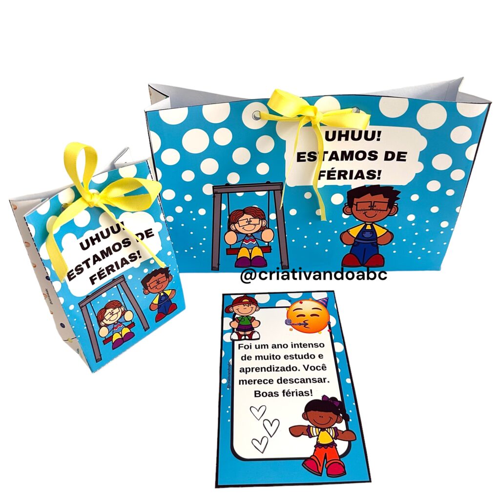 Kit lembrancinhas férias escolares modelo 3