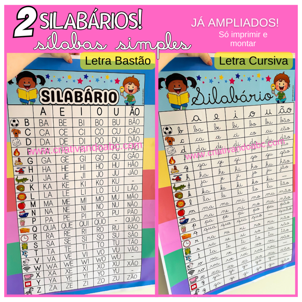 silabario letra cursiva