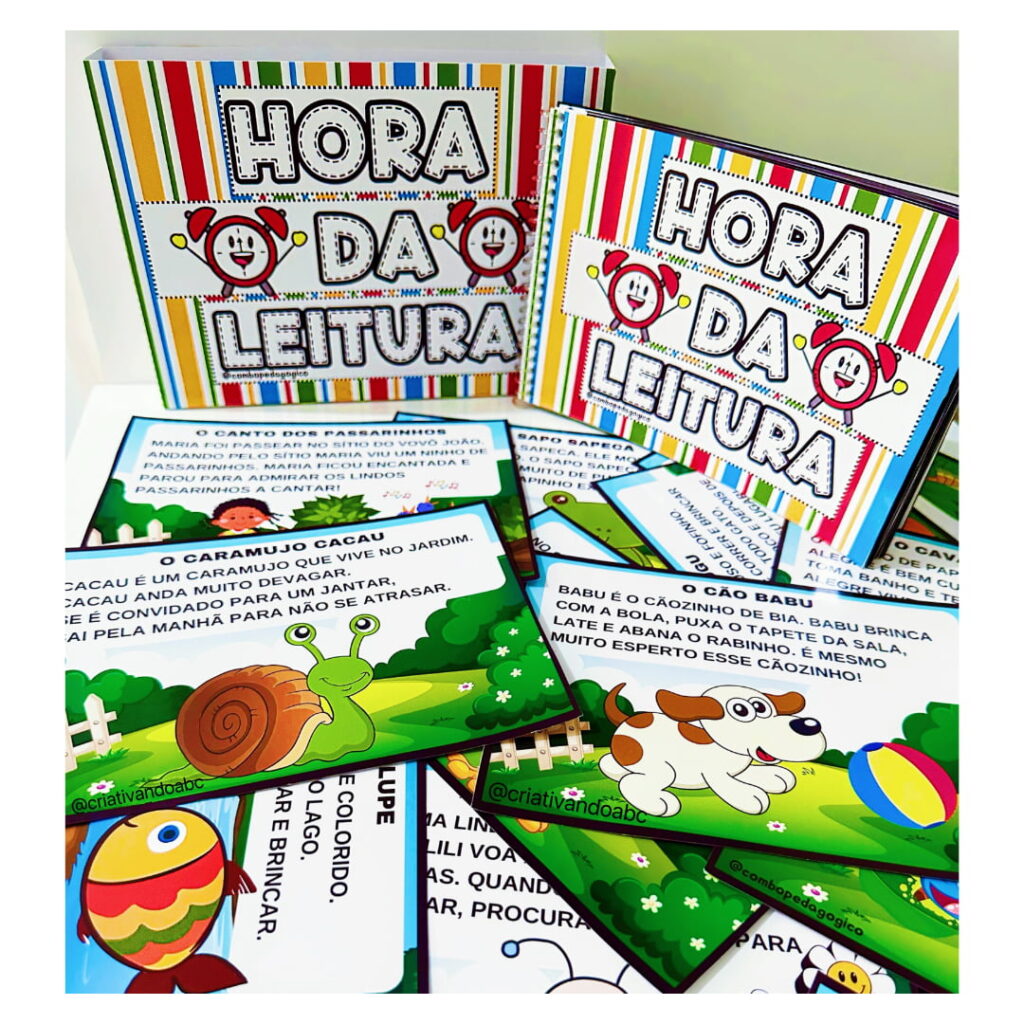 Hora da leitura - Pequenos textos para alfabetização.