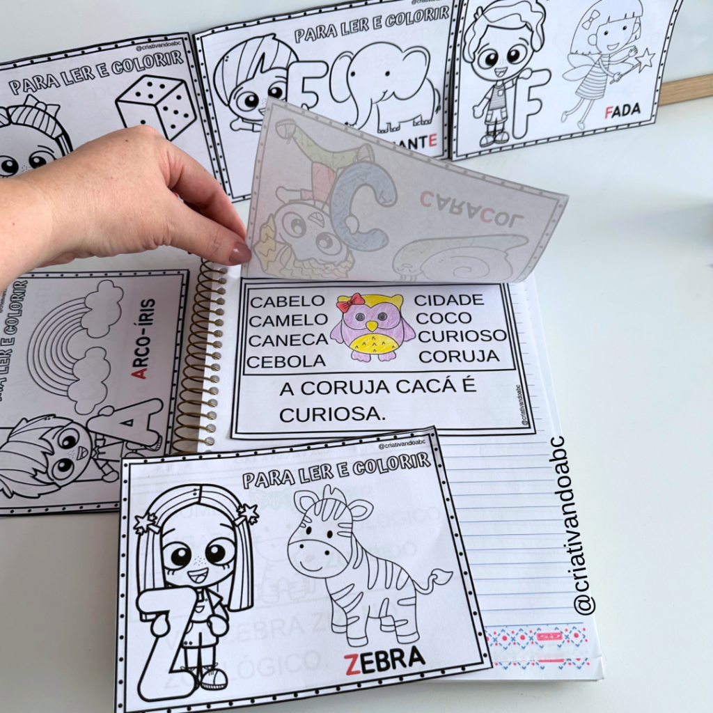 Fichas de leitura Para Colorir
