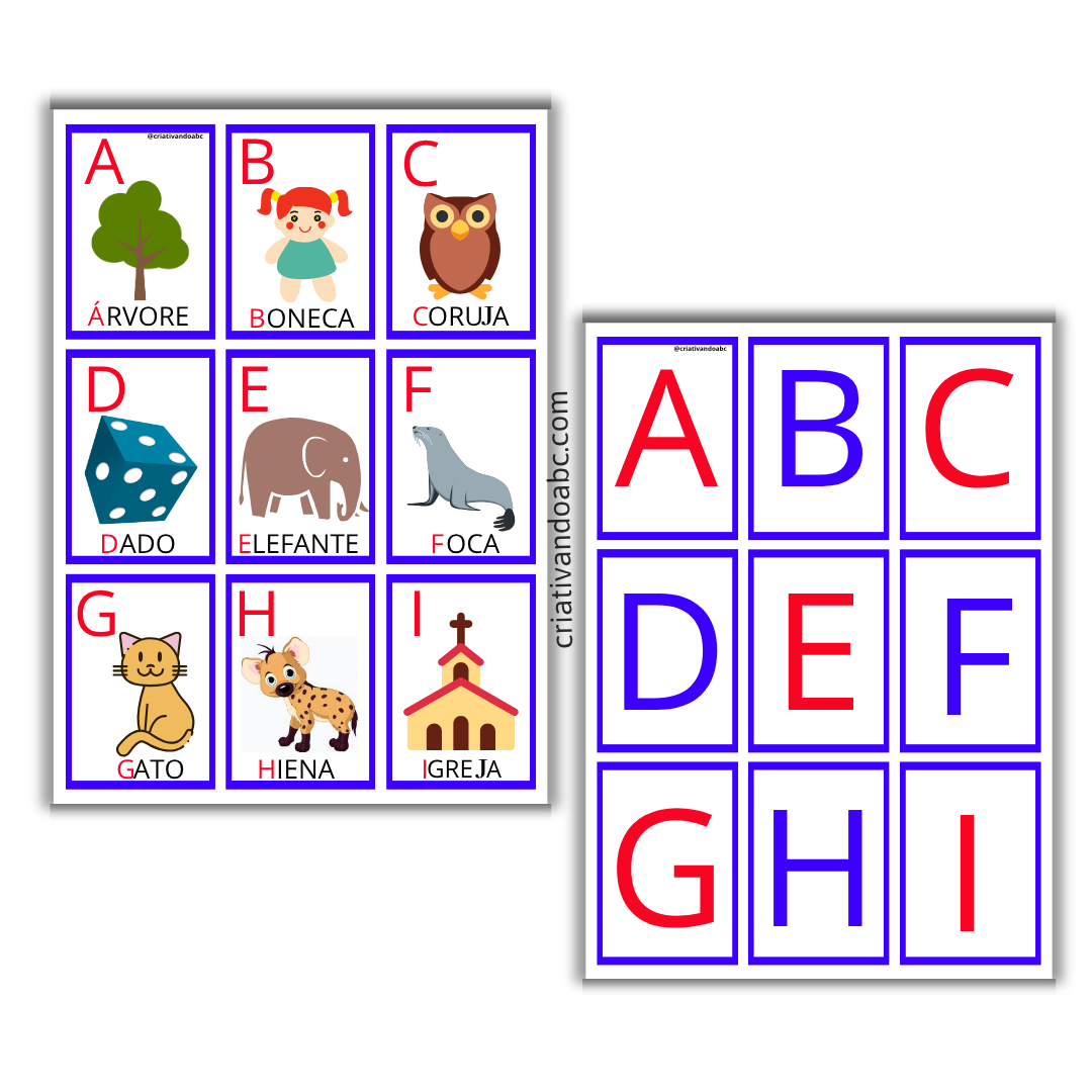 Combo Alfabeto Ilustrado e Alfabeto Só Letras