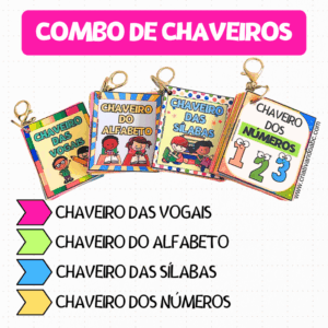 Combo de Chaveiros Educativos