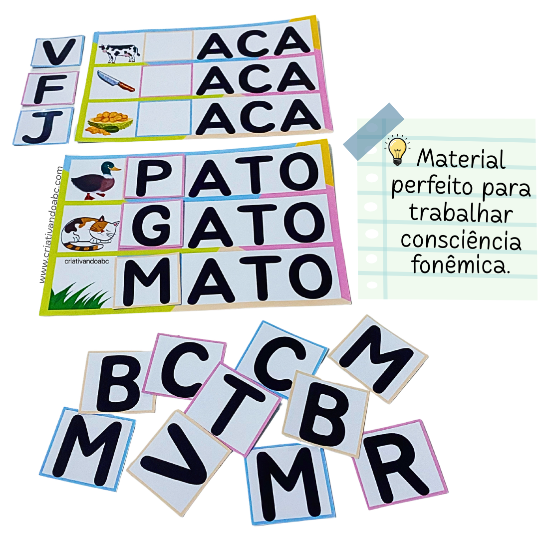 troca letras, consciência fonêmica, consciência fonológica