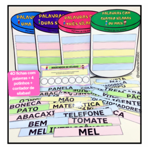 atividade para contar sílabas, atividade com leitura de palavras